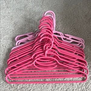 Set of Pink Plastic Kids Hangers